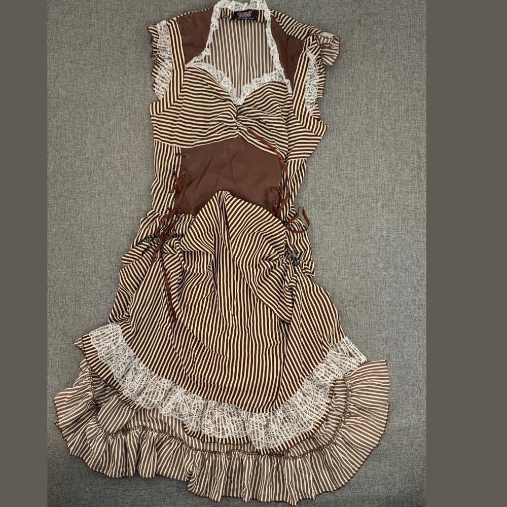 SCARLET DARKNESS Womens Victorian Ruffled Halloween Dress
